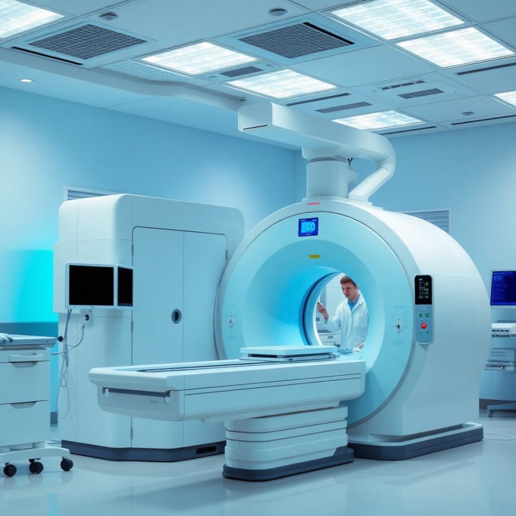 Magnetna resonanca v sodobnem zdravstvenem centru – simbol zahtevne diagnostike v zdravstvenem zavarovanju
